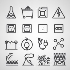 Energy and resource icon set N5