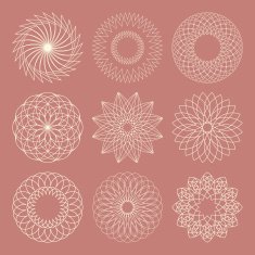 Guilloche vector elements N7