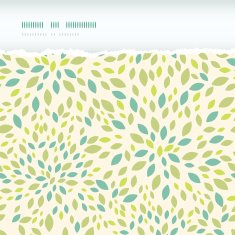Leaf texture horizontal torn frame seamless pattern background