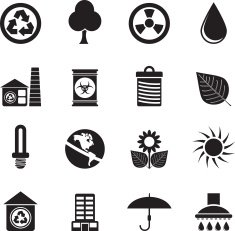 Silhouette Ecology and nature icons
