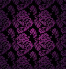 Seamless pattern ornament lilac floral background