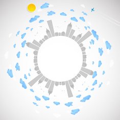 Sky-scraper City theme background Vector