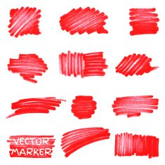 Set of vector marker spots