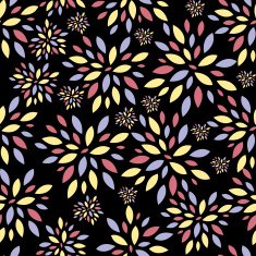 Flower Leaves Seamless Pattern Background Vector Illustration N7