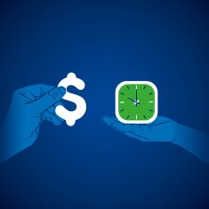 pay money for time concept