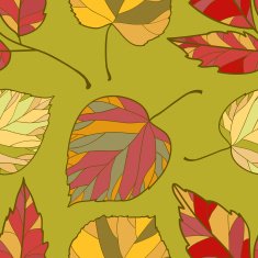 Seamless background with autumn leaves N2