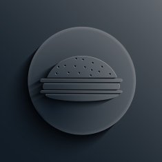 Vector dark circle icon Eps10 N19