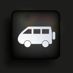 Vector square icon on black background Eps10 N9