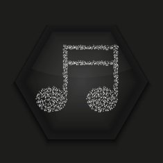 Vector creative icon on black background Eps10 N34