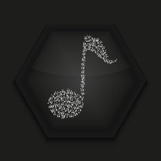 Vector creative icon on black background Eps10 N35