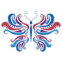 Abstract butterfly vector illustration