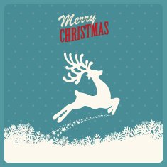 reindeer fly merry christmas N11