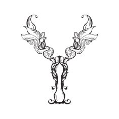 The vintage style letter Y