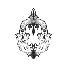 The vintage style letter O