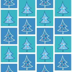 Christmas trees seamless pattern N3