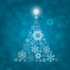 Christmas Snowflakes Background Vector Illustration N65