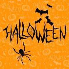 Seamless pattern with halloween decoration elements N3