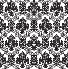 Vector Seamless damask pattern - Illustration