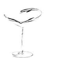 Stylized Wineglass For Fault N43