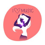 Dance girl silhouette N4