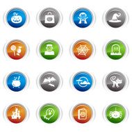 Glossy Buttons - Halloween Icons N2