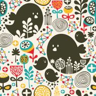 Cool seamless pattern with birds