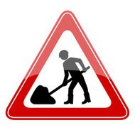 Roadworks sign