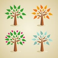 Four seasons simple tree
