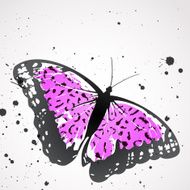 Vector background with leopard butterfly N2