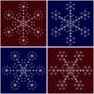 Snowflake from snowflakes set