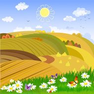 Autumn rural landscape