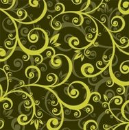 Green floral background N14