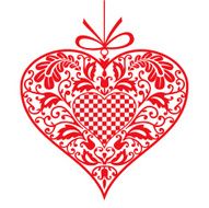 Dekorative red heart N2