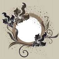 Vector Floral vintage frame