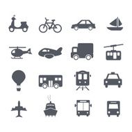 Transportation icons set N6