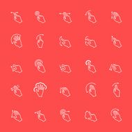 Touch pad gestures icons