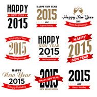 Happy new year typographic design N3