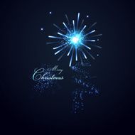Christmas tree from light vector background N16