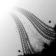 Background with tire track perspective N2