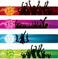 Disco party banners