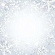 Winter Snowflake Background with Copy Space N4