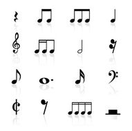 Black Symbols - Musical Notes