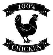 Chicken 100 percent food label