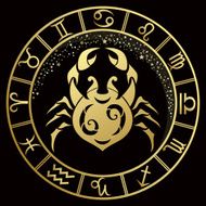 Golden Cancer zodiac sign