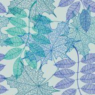 Seamless pattern of leaves N12