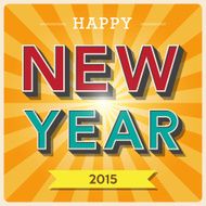 Happy new year typographic design N4