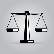 Vector icon of justice scales N2