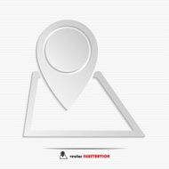 Abstract map pointer web icon