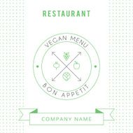 Restaurant Vegetarian Menu card design template