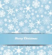 Snowflakes Merry Christmas Card N7
